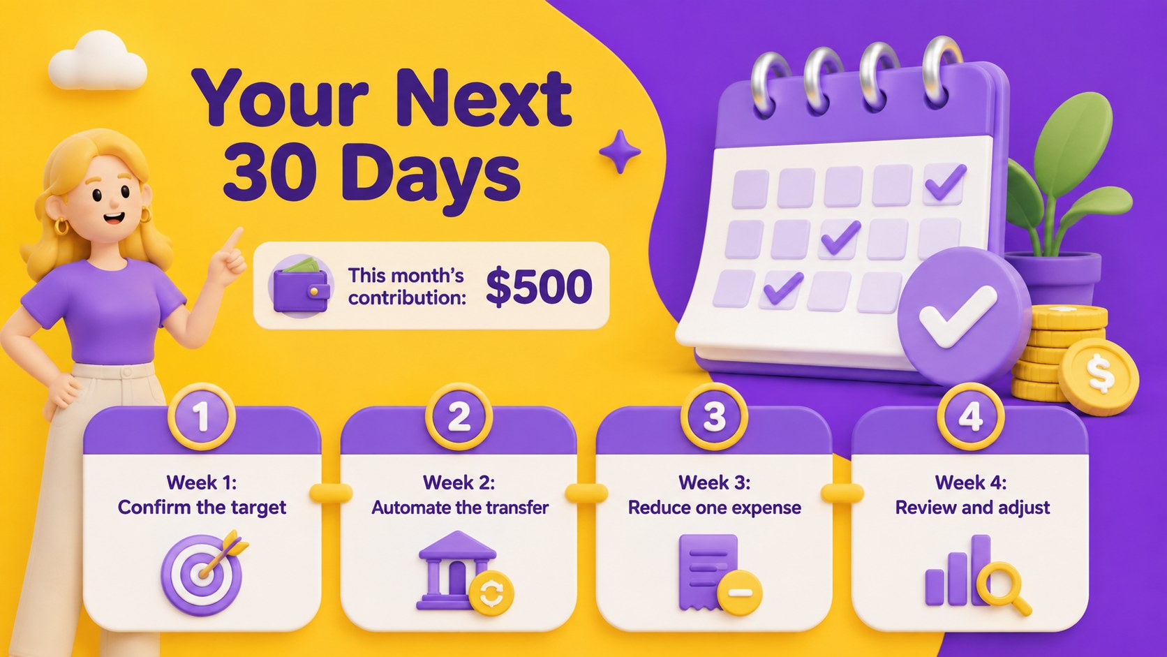 3D Personal Savings Planner presentation template, slide 14
