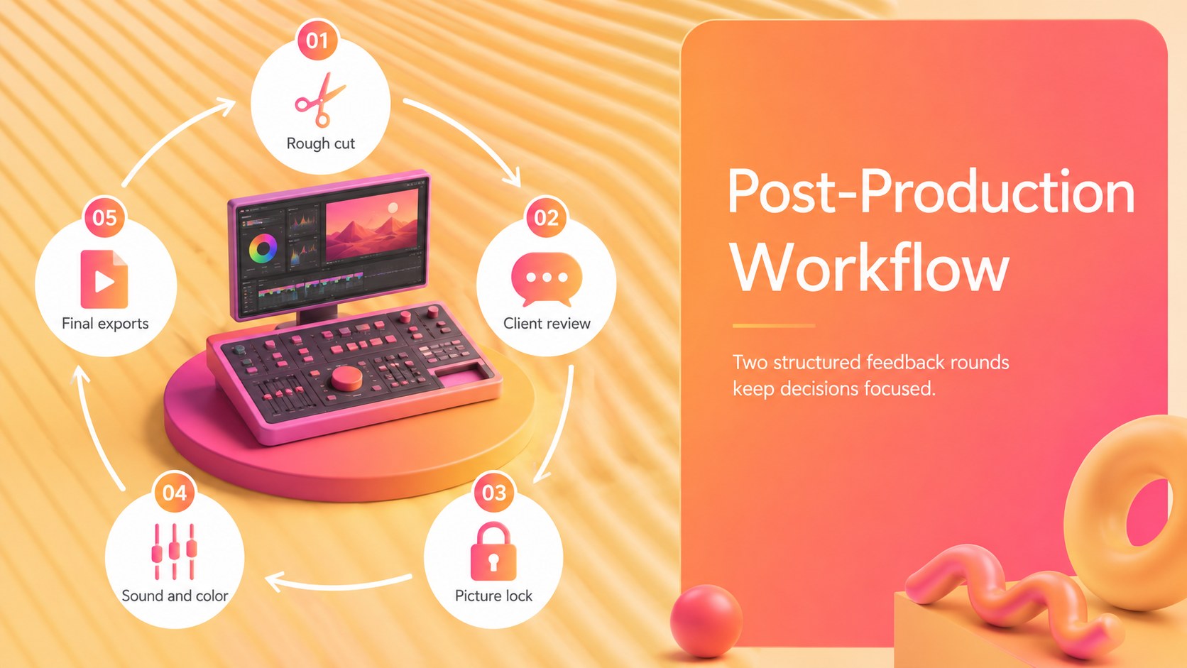 3D Video Project Pitch Deck presentation template, slide 12