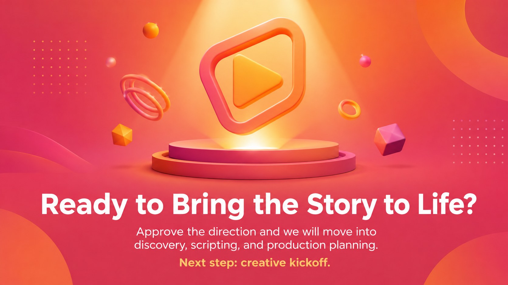 3D Video Project Pitch Deck presentation template, slide 15