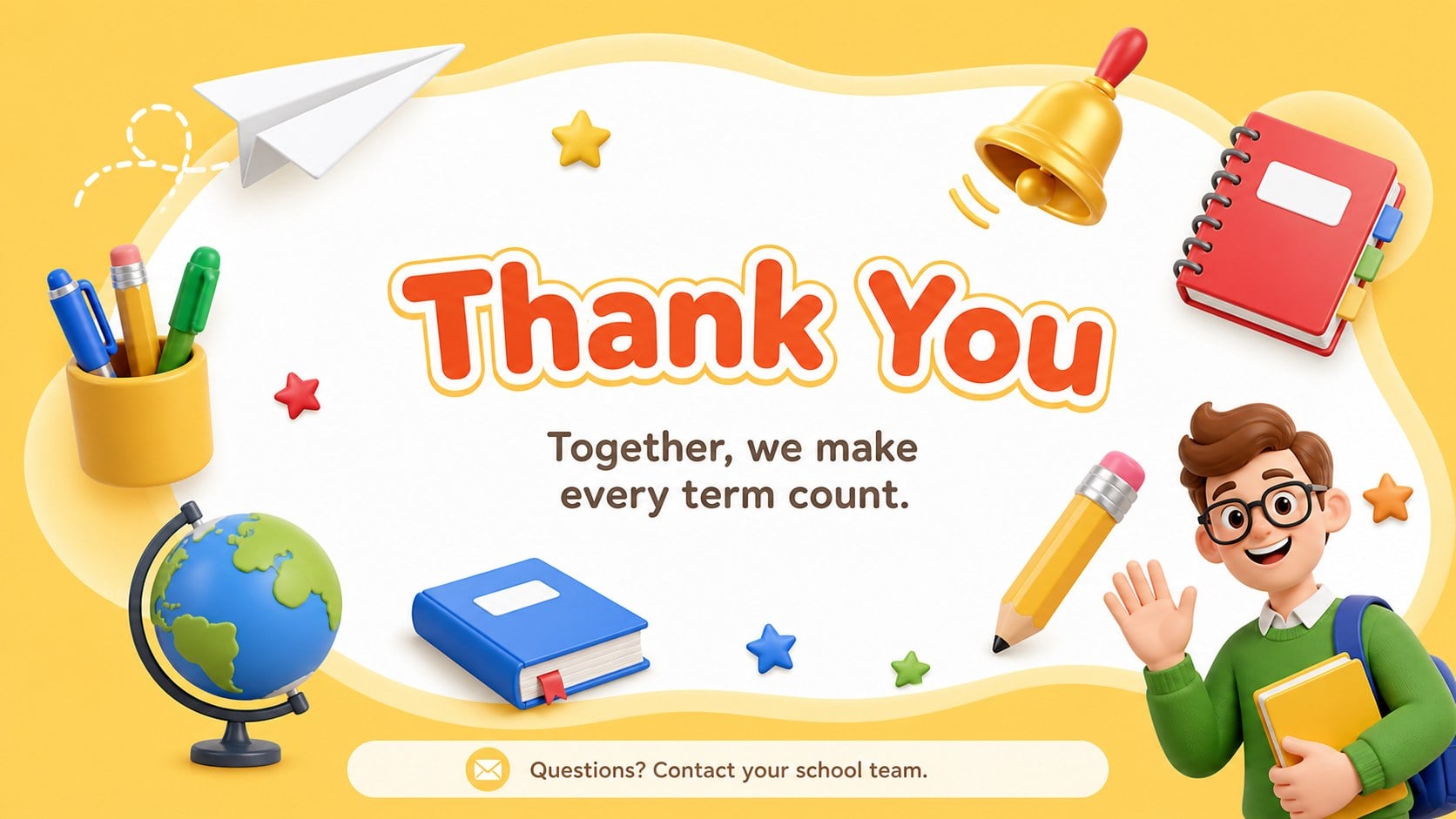 Academic Term Update Slides presentation template, slide 15