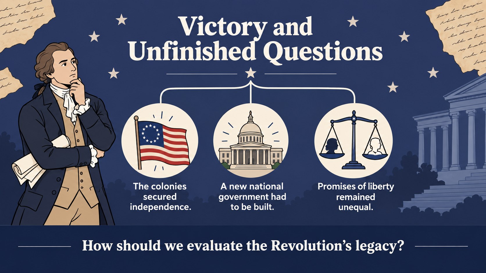 American Revolution Classroom Story Deck presentation template, slide 12