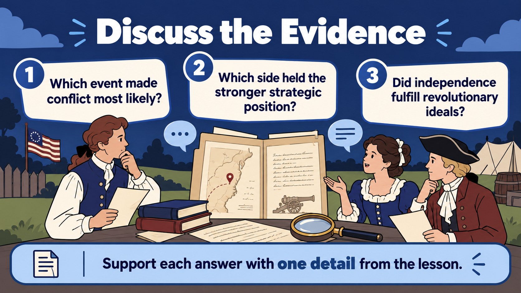 American Revolution Classroom Story Deck presentation template, slide 14