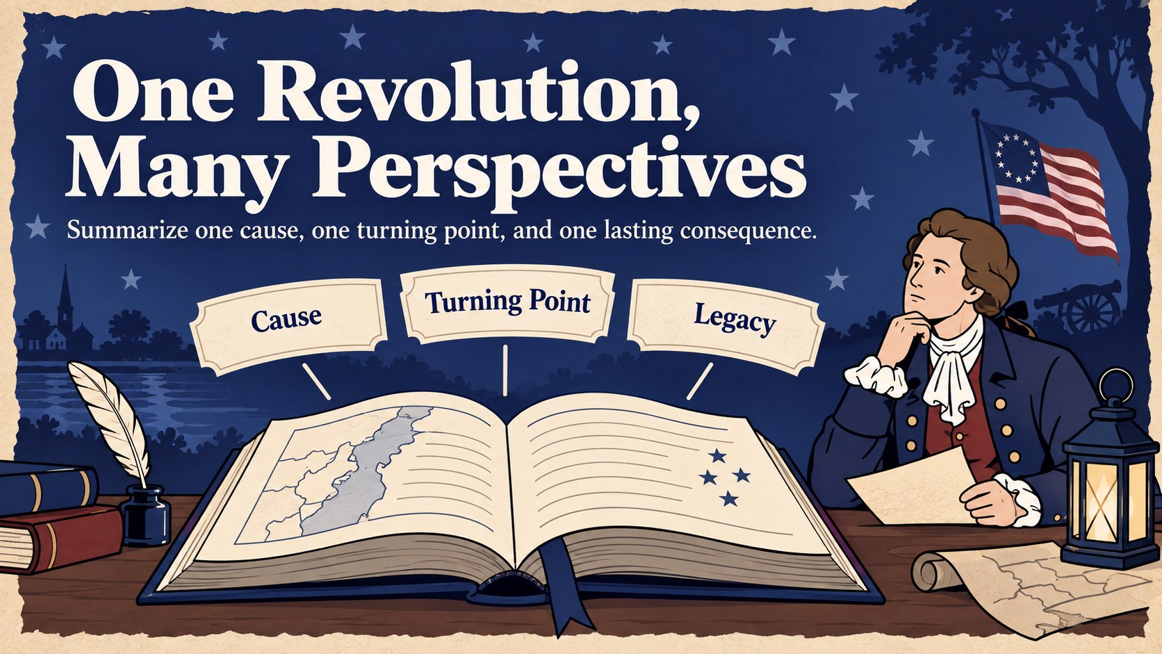 American Revolution Classroom Story Deck presentation template, slide 15