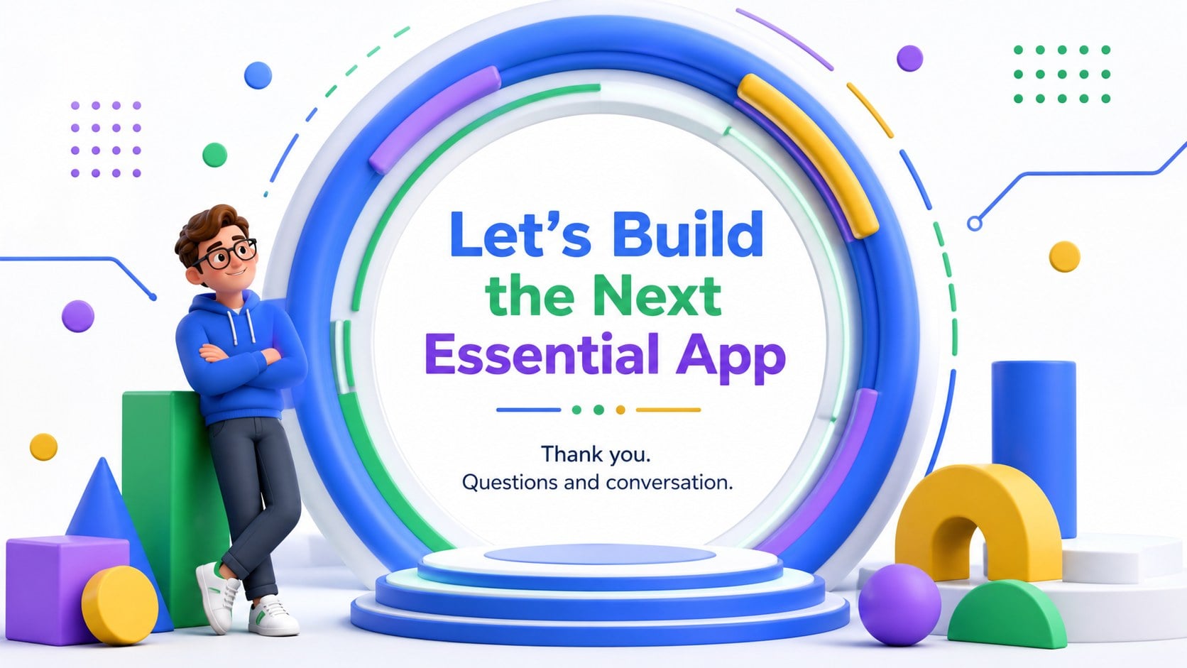 Animated 3D App Investor Slides presentation template, slide 15