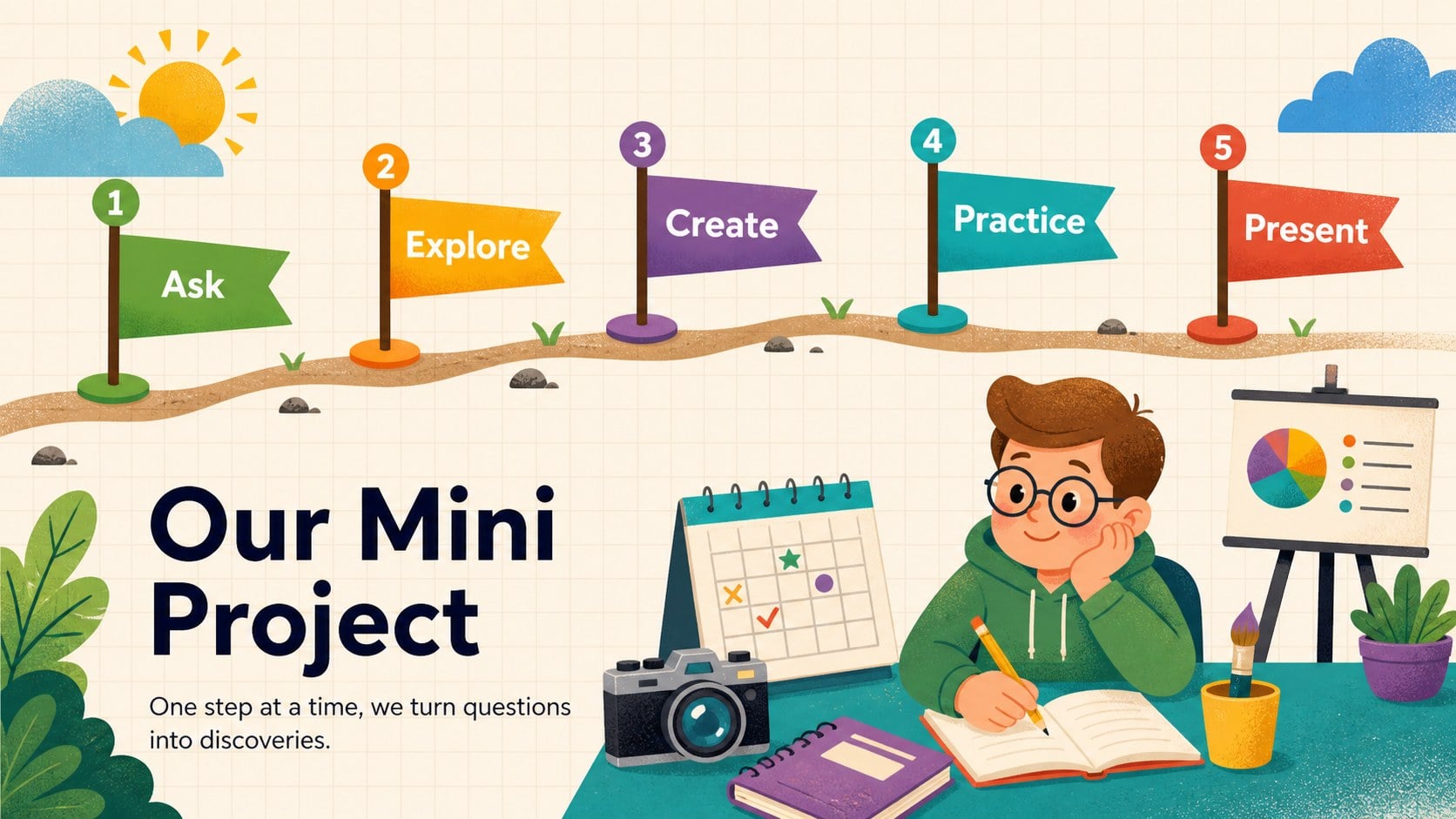 Animated Elementary Classroom Theme presentation template, slide 13