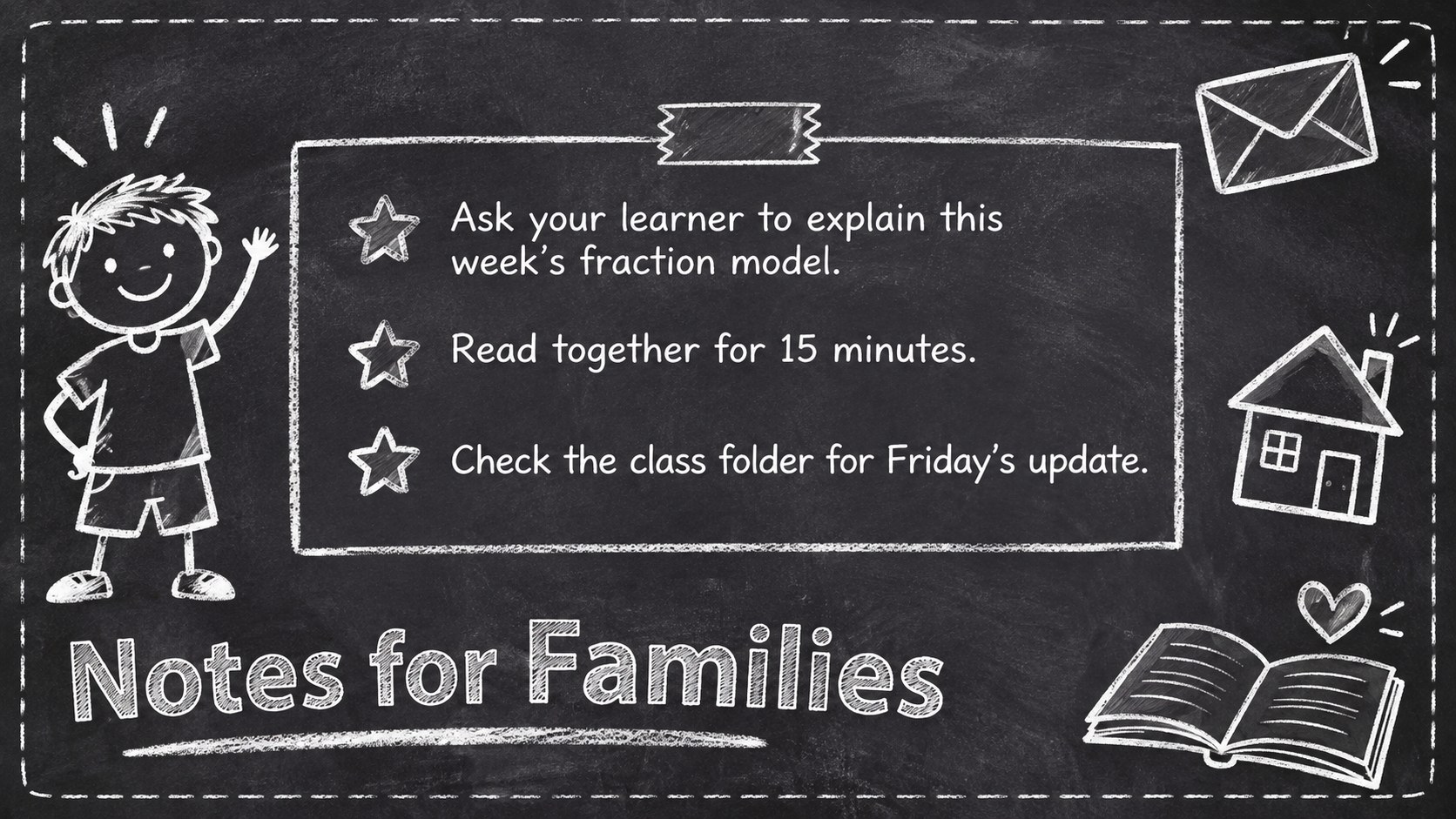 Animated School Bulletin Chalkboard Theme presentation template, slide 7