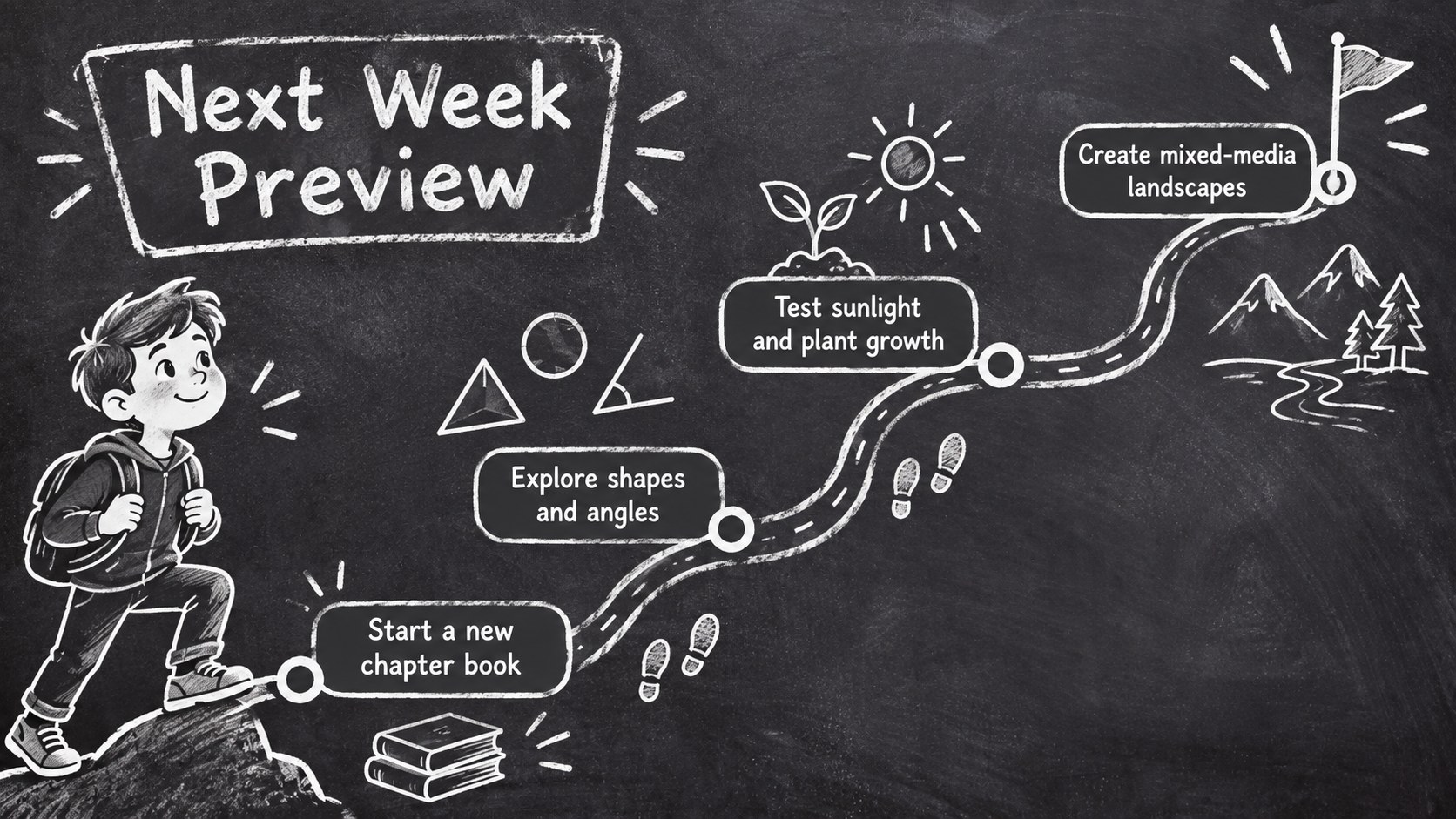 Animated School Bulletin Chalkboard Theme presentation template, slide 12