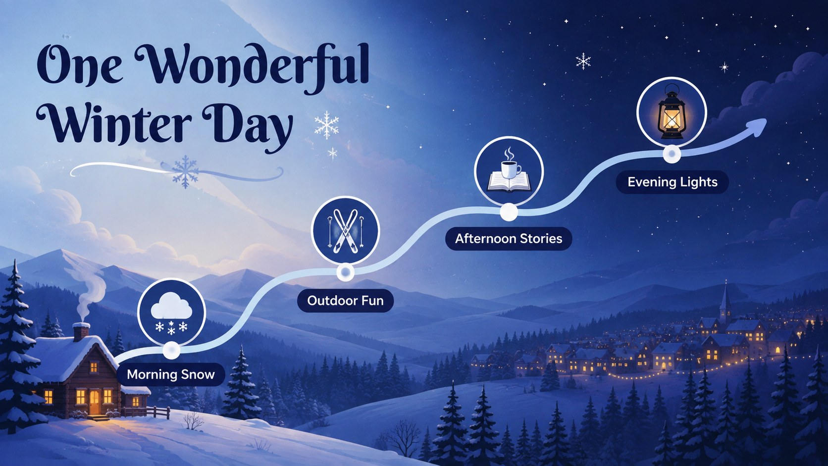 Animated Snowfall Holiday Story Slides presentation template, slide 11