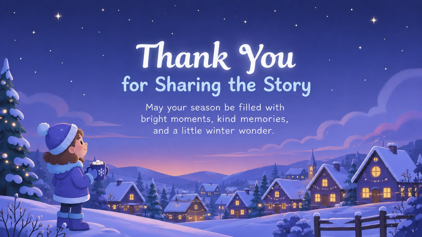 Animated Snowfall Holiday Story Slides presentation template, slide 15