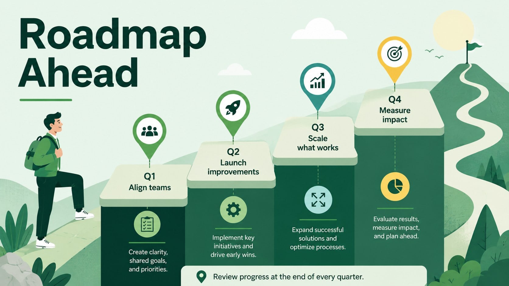 Annual Achievement Report Presentation presentation template, slide 14