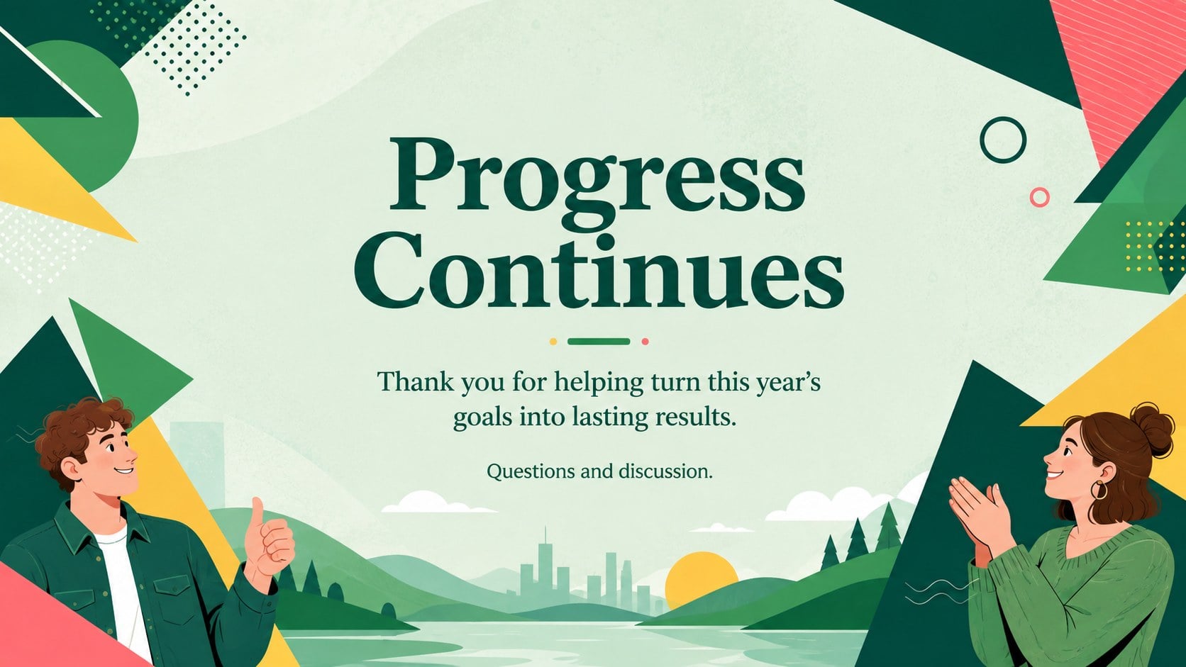 Annual Achievement Report Presentation presentation template, slide 15