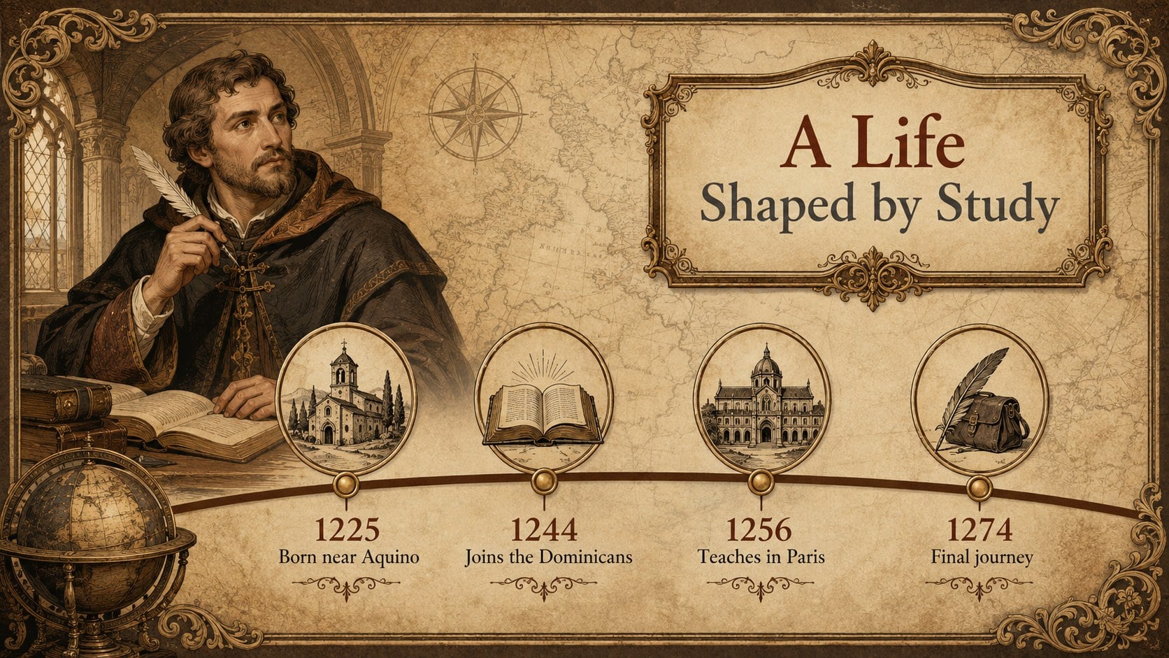 Aquinas Scholastic Thought Lecture Deck presentation template, slide 3