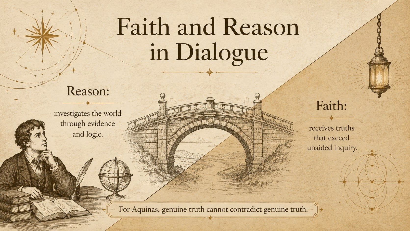 Aquinas Scholastic Thought Lecture Deck presentation template, slide 5