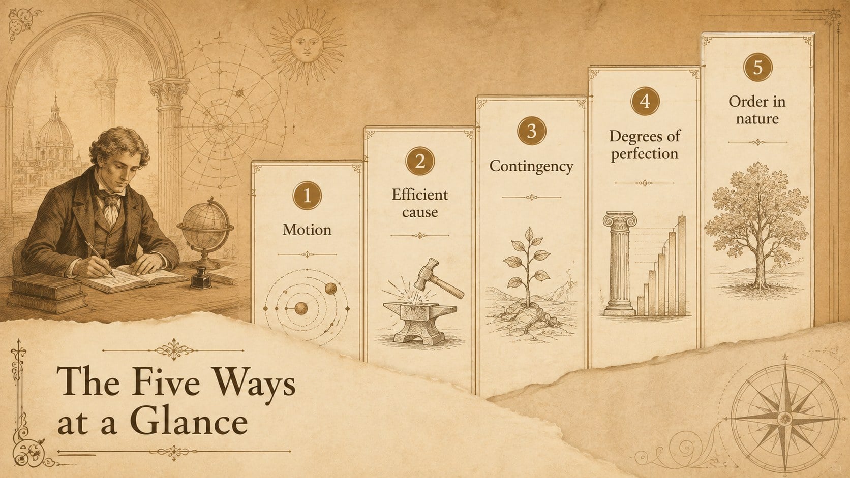 Aquinas Scholastic Thought Lecture Deck presentation template, slide 6