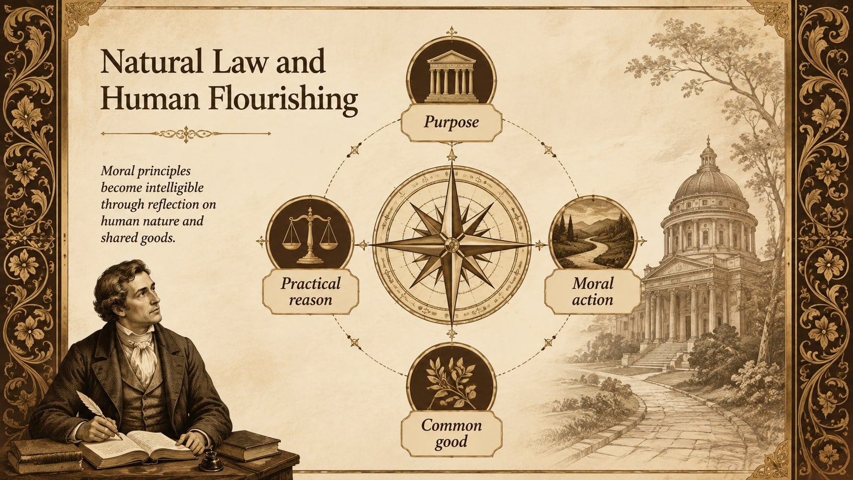 Aquinas Scholastic Thought Lecture Deck presentation template, slide 8