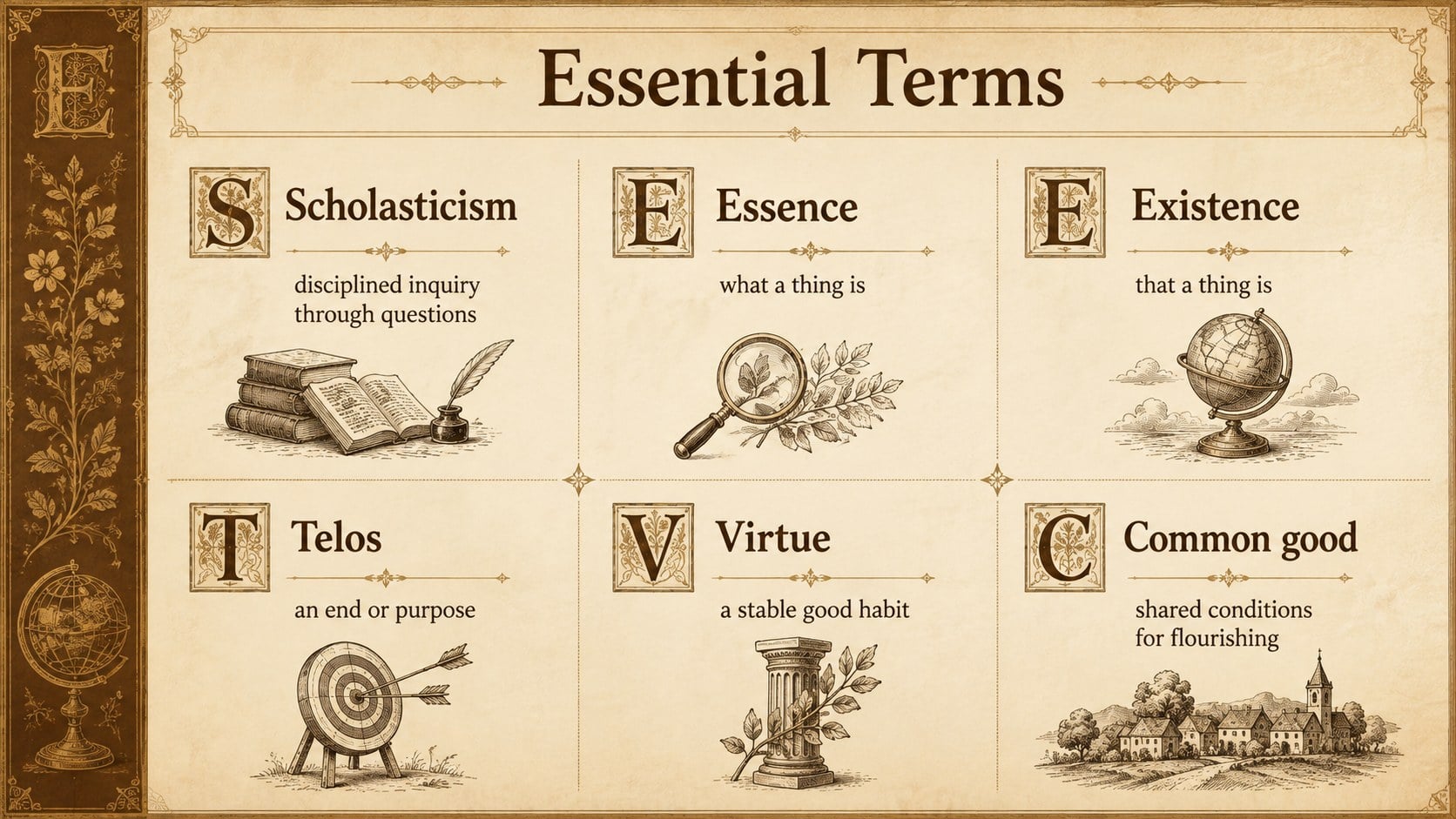 Aquinas Scholastic Thought Lecture Deck presentation template, slide 13