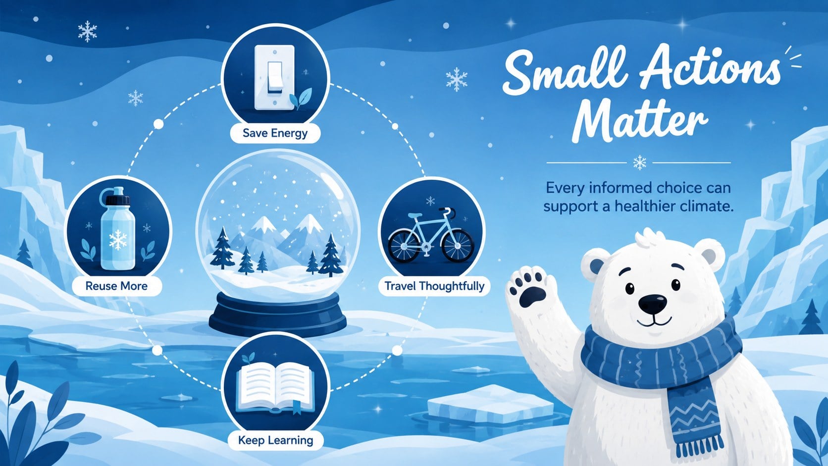 Arctic Bear Storybook Slides presentation template, slide 11