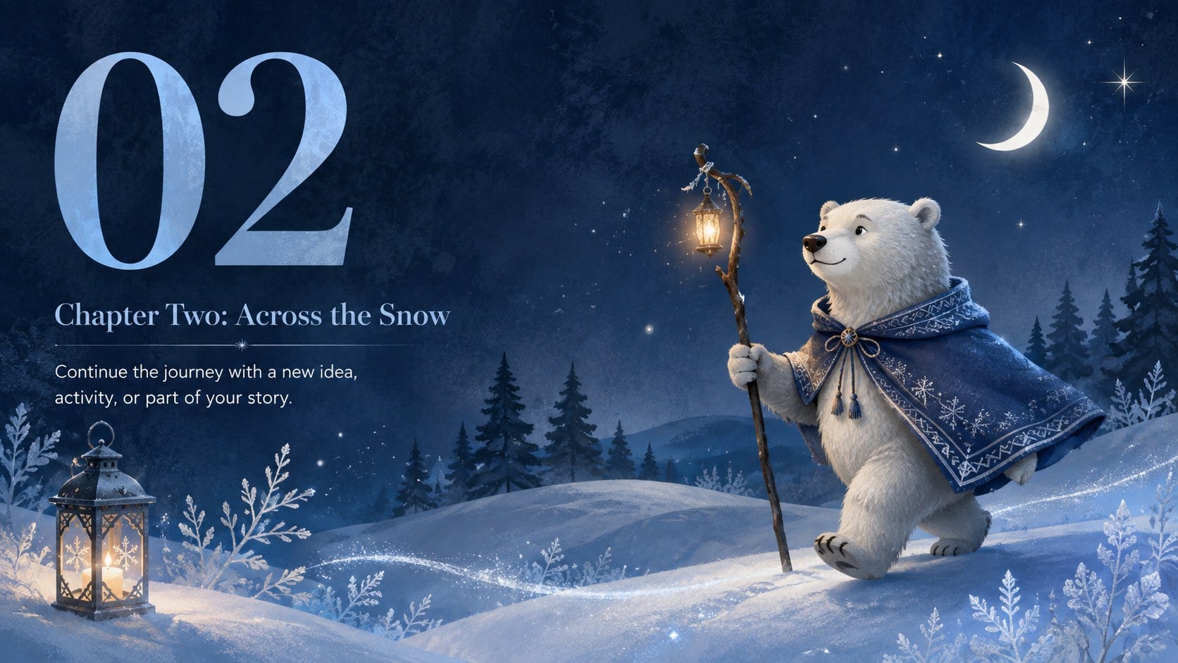 Arctic Bear Storybook Slides presentation template, slide 12