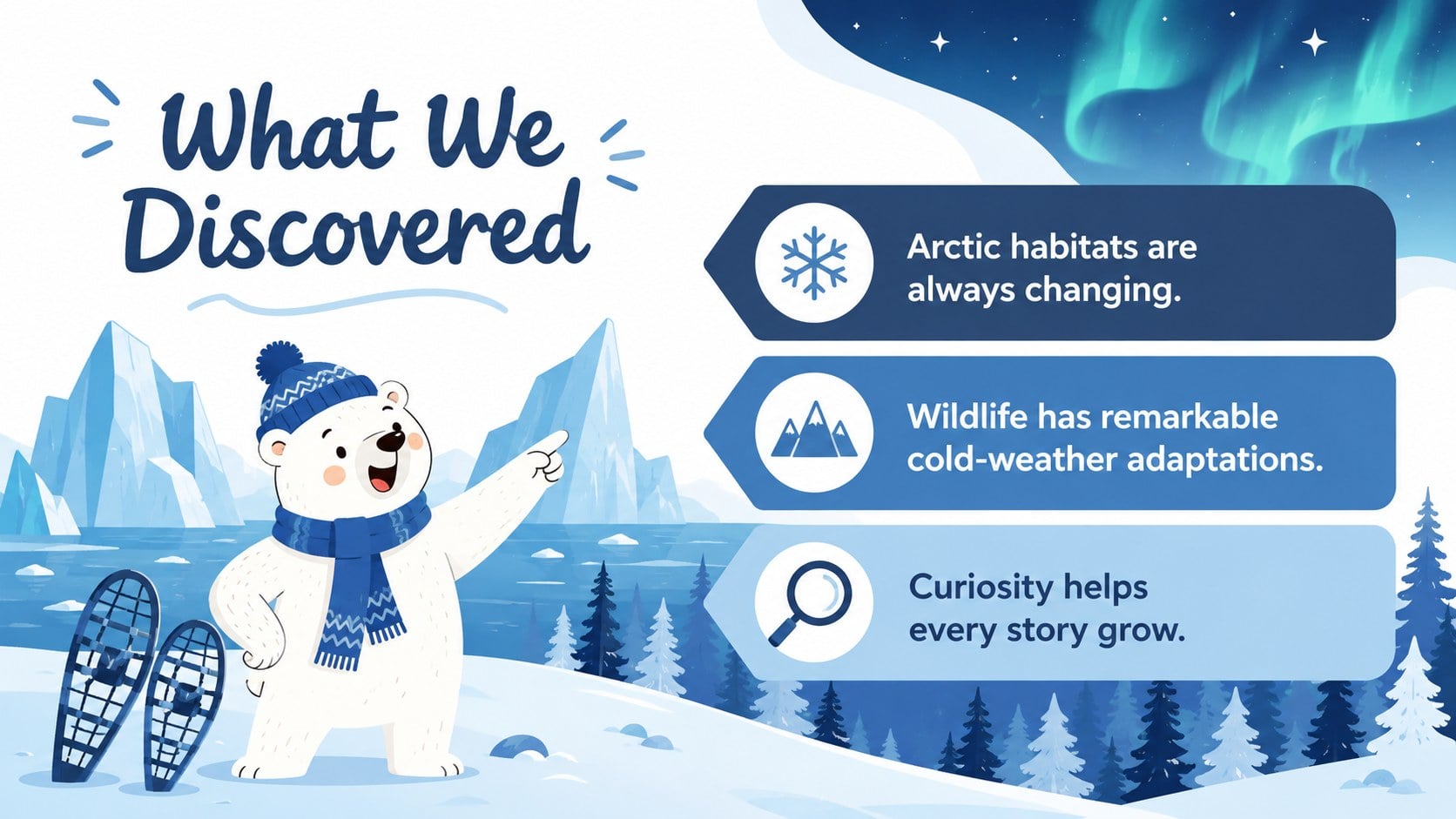 Arctic Bear Storybook Slides presentation template, slide 14