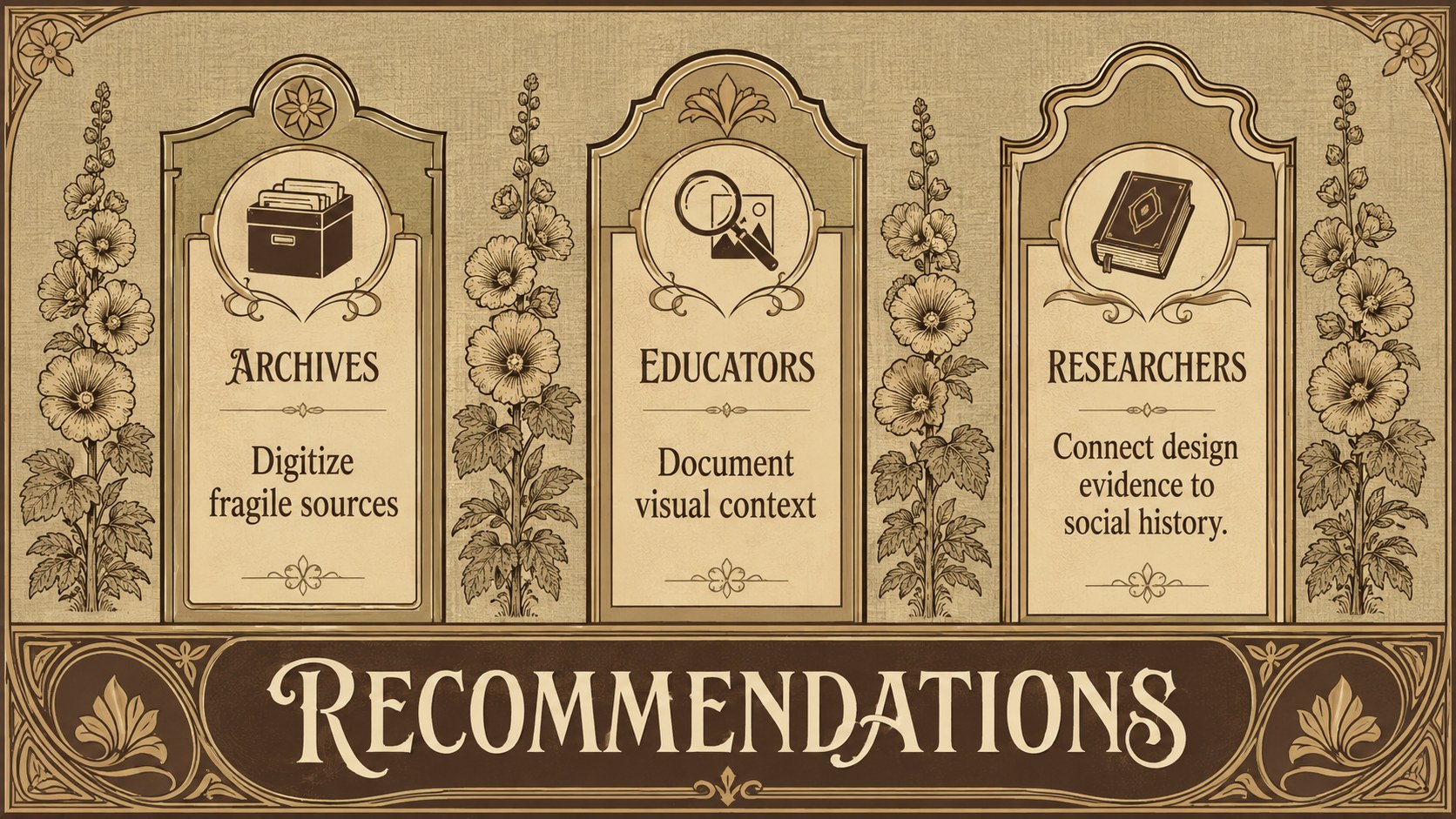 Modelo de apresentação Pôster Acadêmico em Estilo Art Nouveau, slide 14