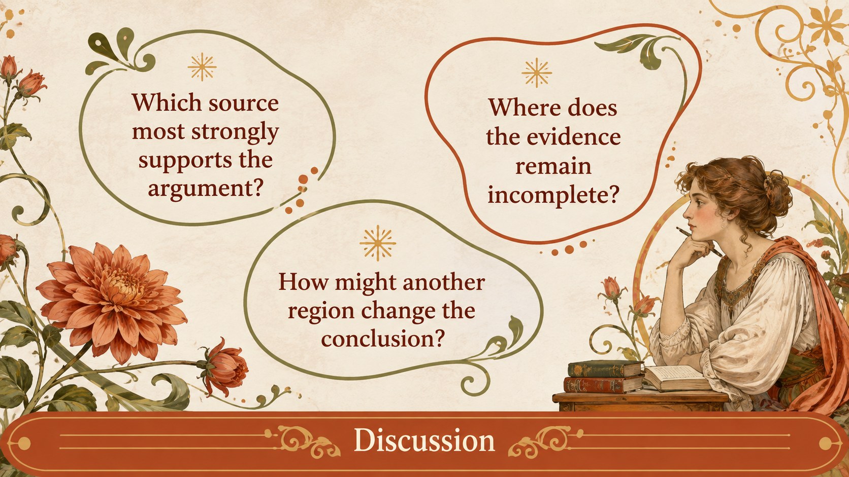 Art Nouveau History Dissertation Defense Deck presentation template, slide 14