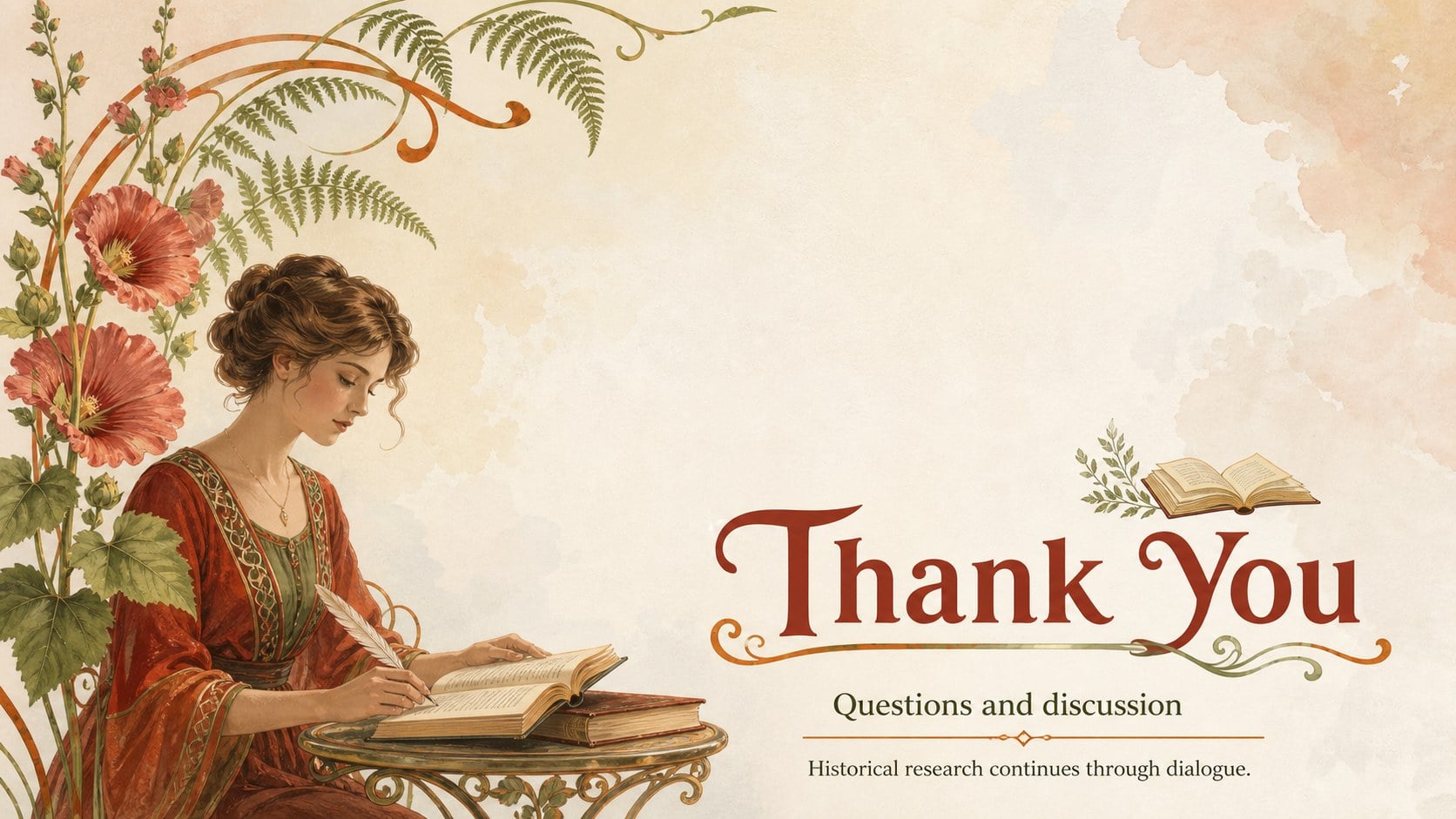 Art Nouveau History Dissertation Defense Deck presentation template, slide 15
