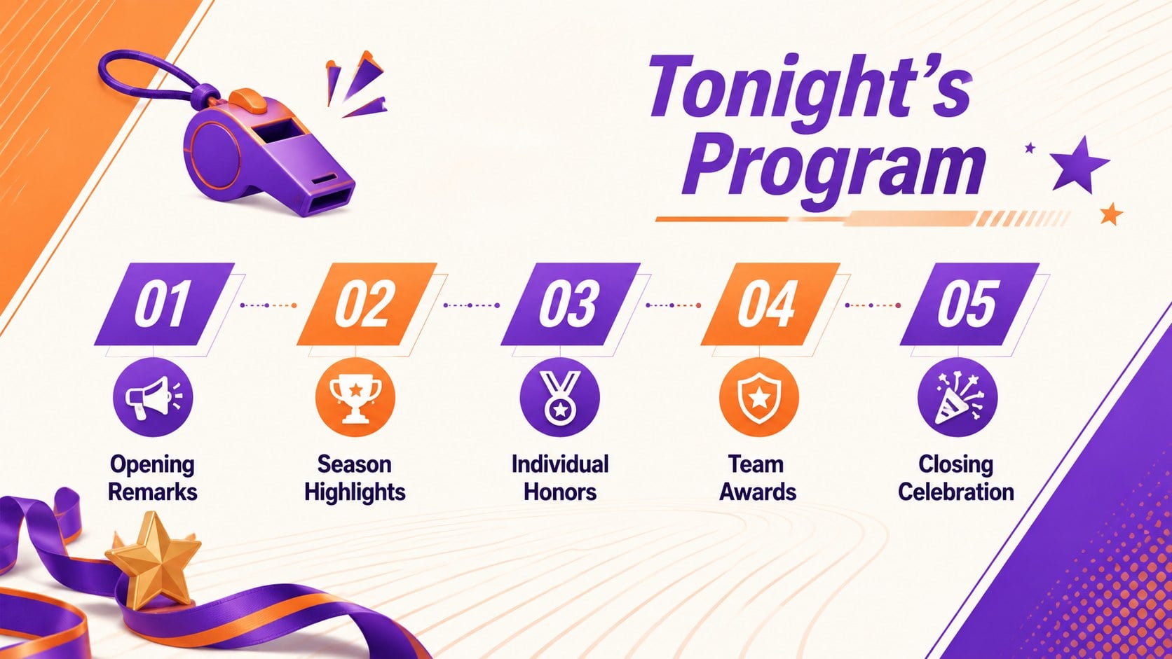 Athletic Recognition Night Presentation Deck presentation template, slide 3