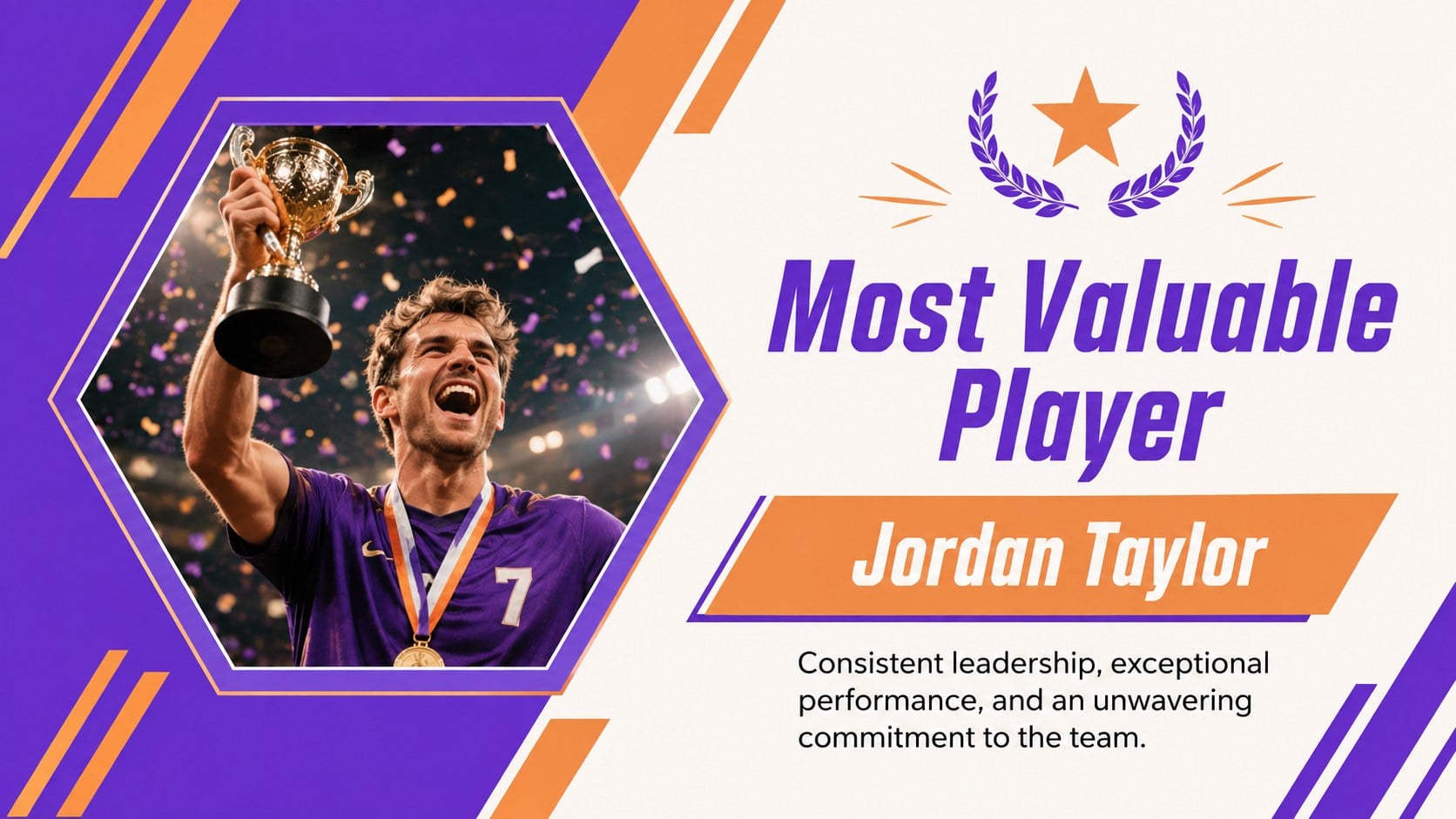 Athletic Recognition Night Presentation Deck presentation template, slide 5