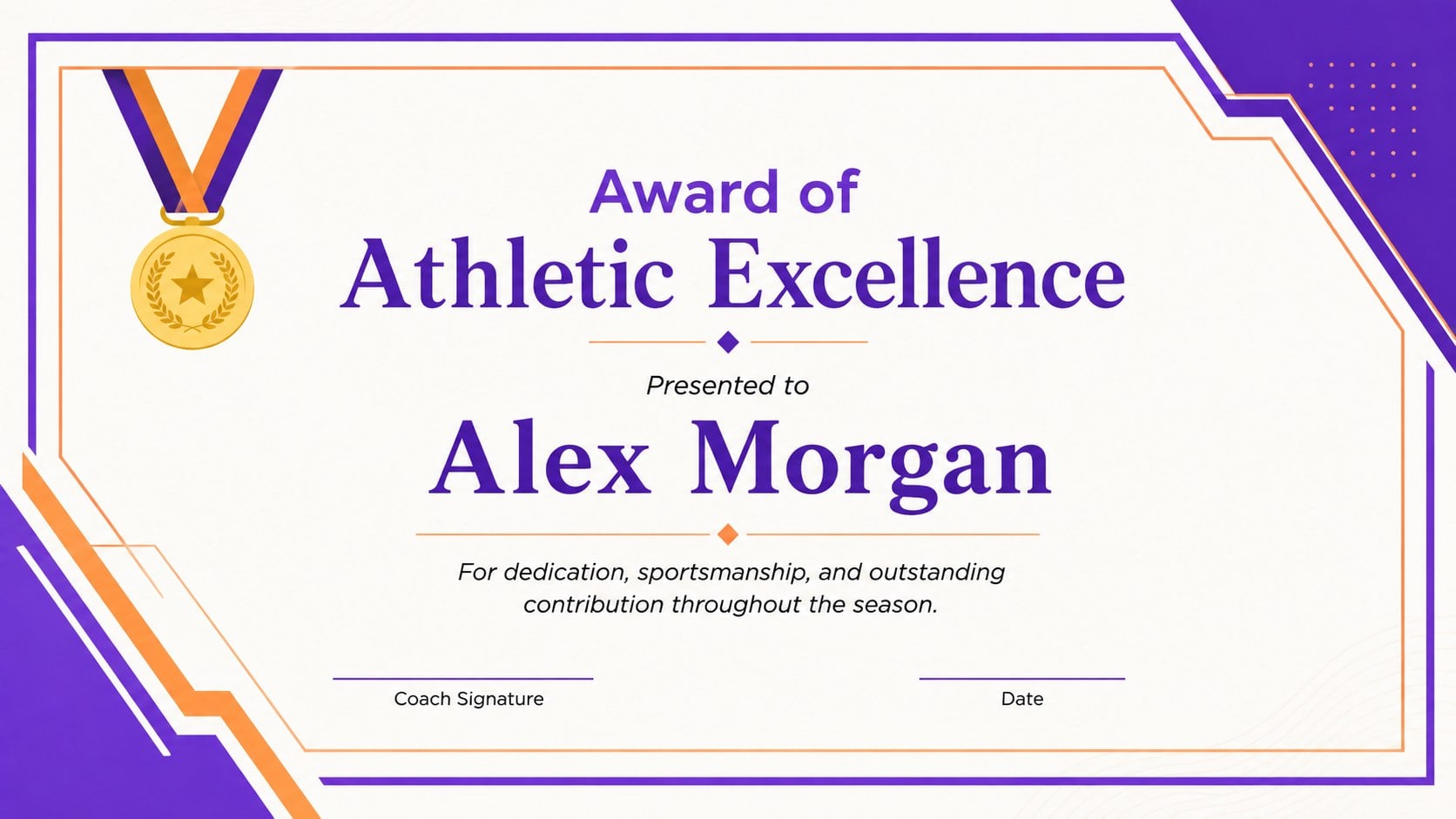 Athletic Recognition Night Presentation Deck presentation template, slide 6