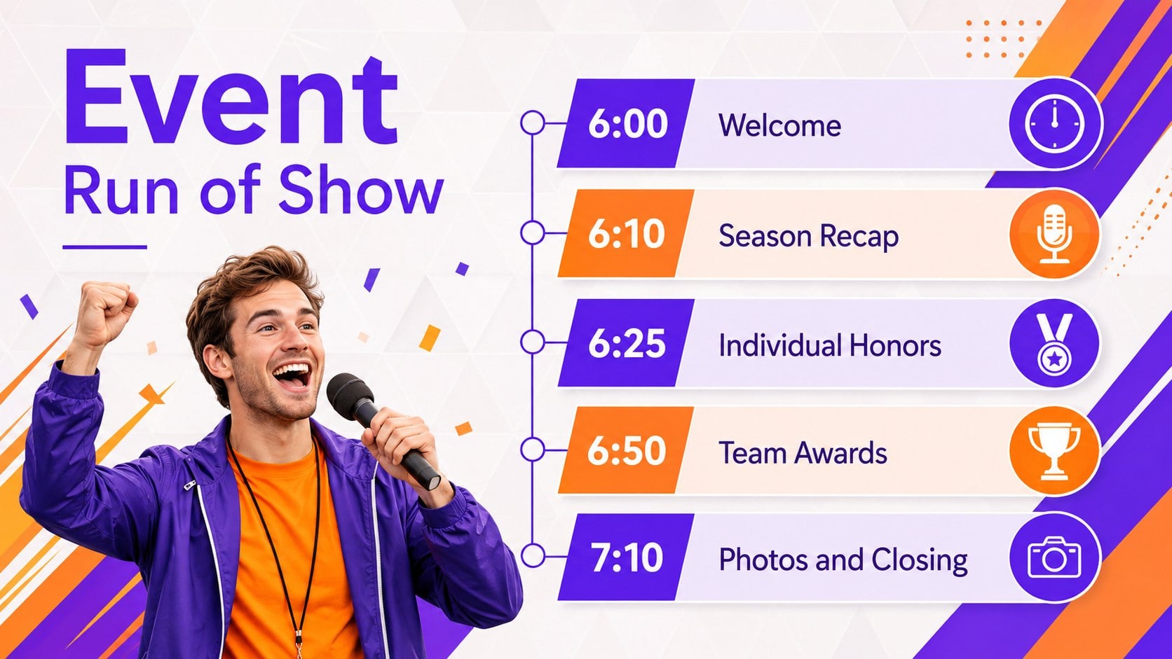 Athletic Recognition Night Presentation Deck presentation template, slide 13
