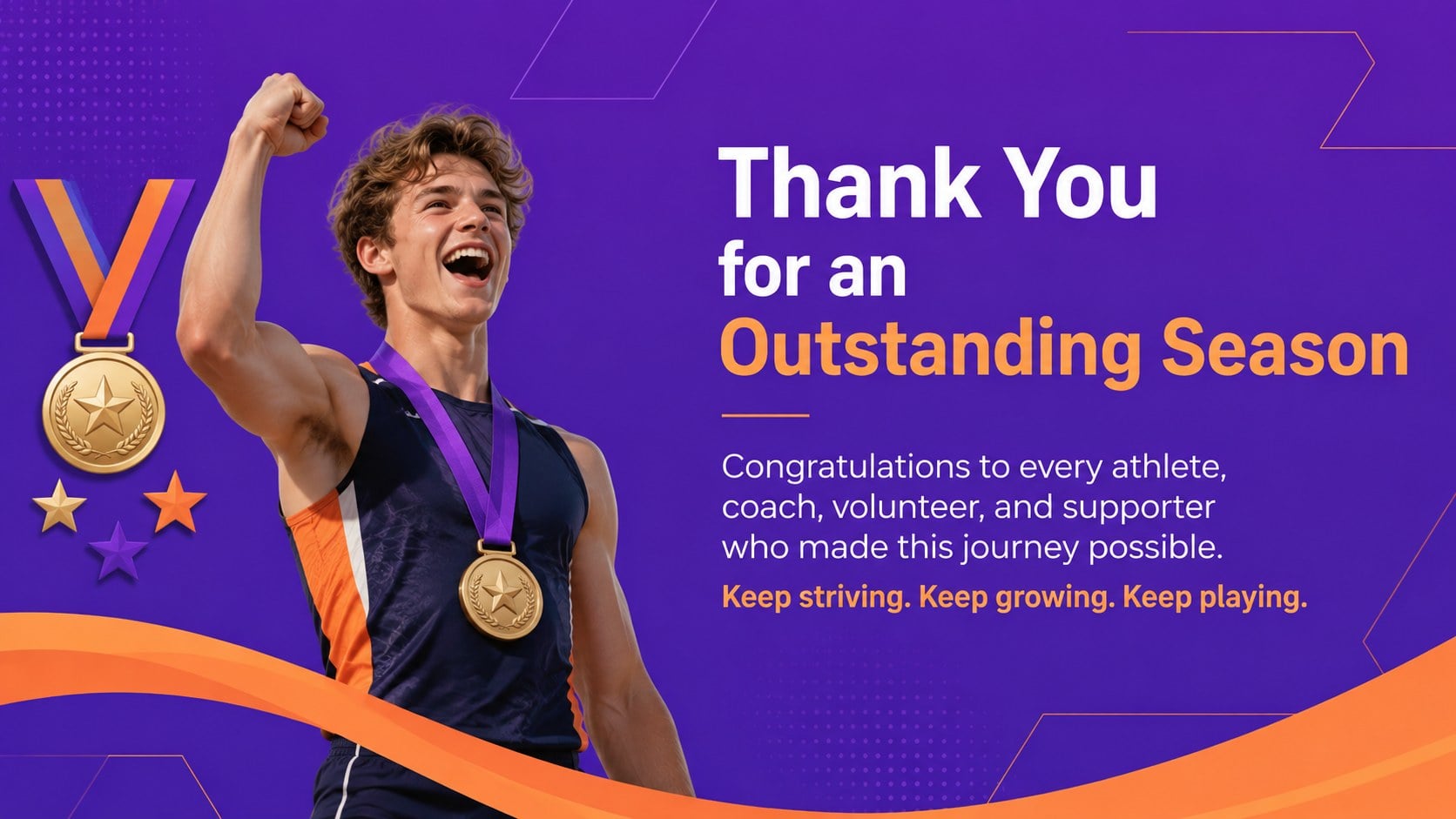 Athletic Recognition Night Presentation Deck presentation template, slide 15