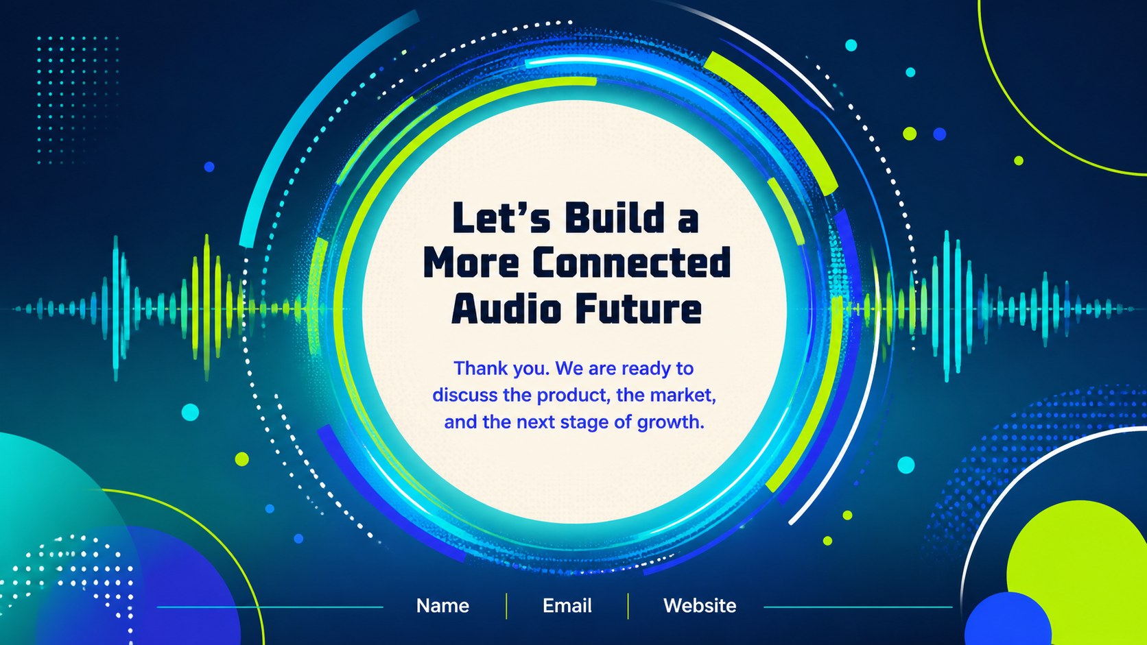 Modelo de apresentação Pitch para Plataforma de Áudio, slide 15