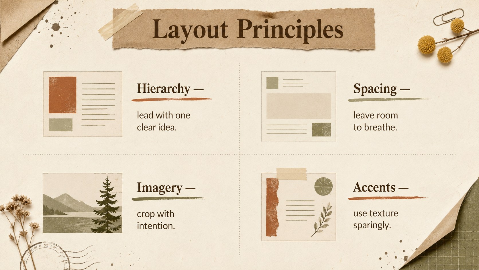 Autumn Scrapbook Vision Board Deck presentation template, slide 13