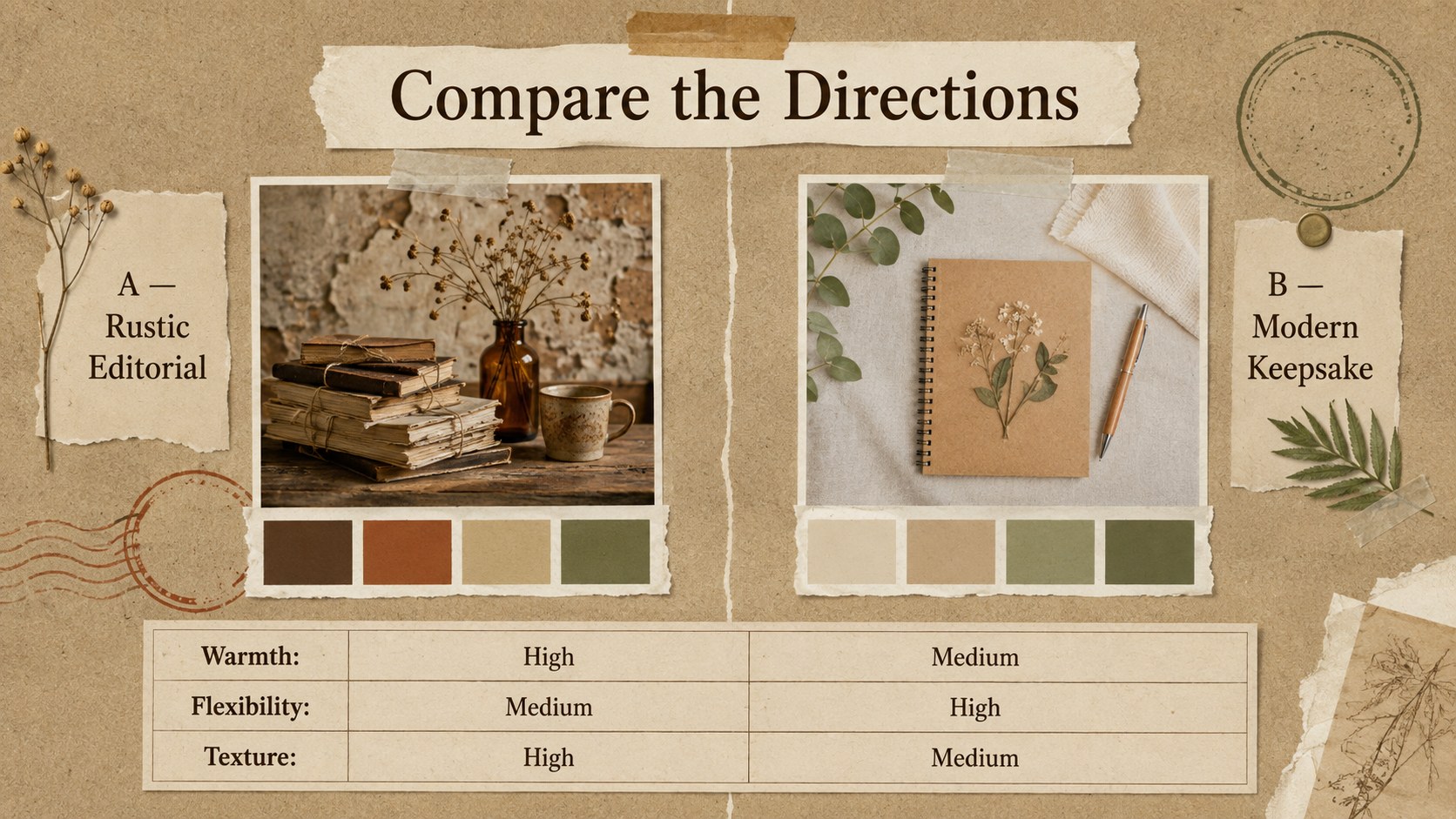 Autumn Scrapbook Vision Board Deck presentation template, slide 14