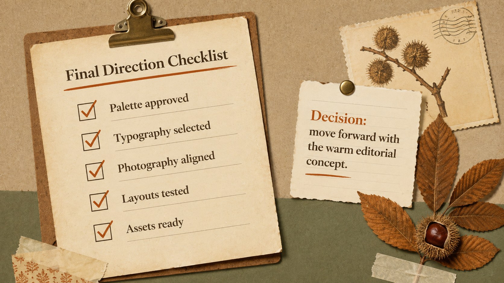 Autumn Scrapbook Vision Board Deck presentation template, slide 15