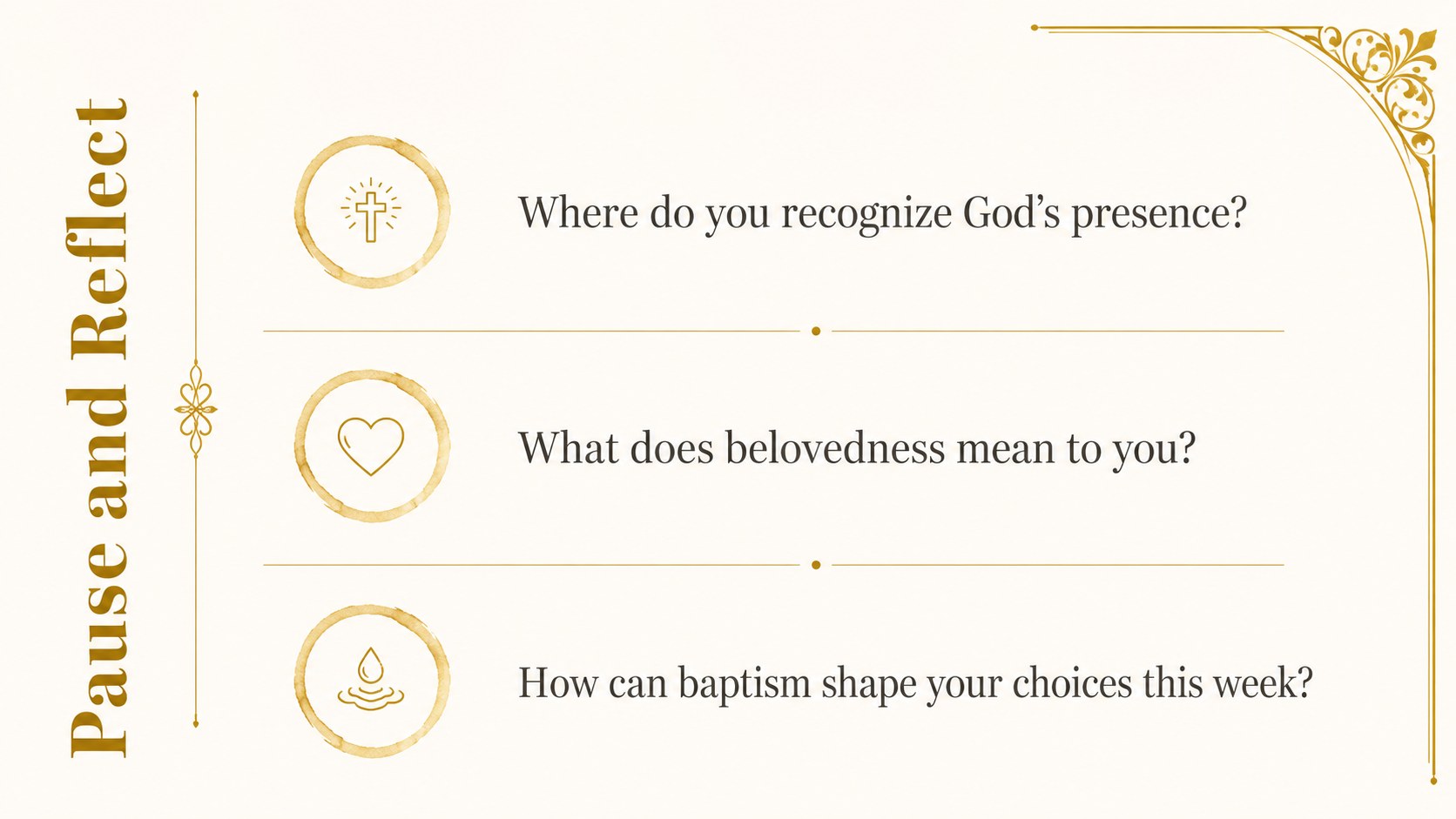 Baptism Sunday Worship Deck presentation template, slide 12