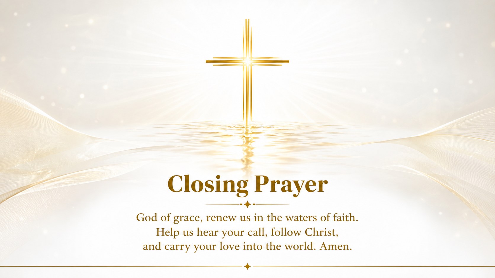 Baptism Sunday Worship Deck presentation template, slide 15
