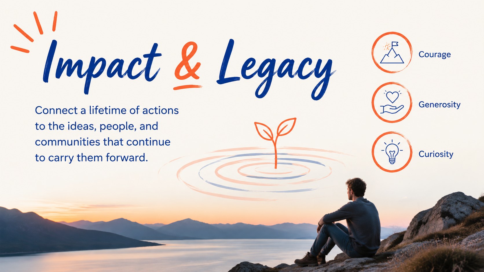 Biographical Journey Timeline Deck presentation template, slide 12