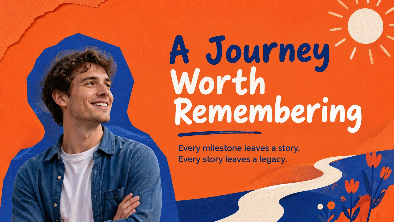 Biographical Journey Timeline Deck presentation template, slide 16