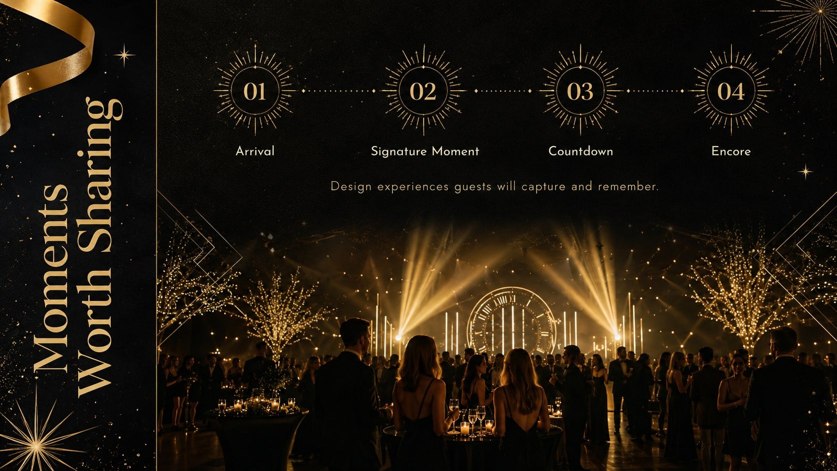 Black and Gold New Year Campaign Deck presentation template, slide 11