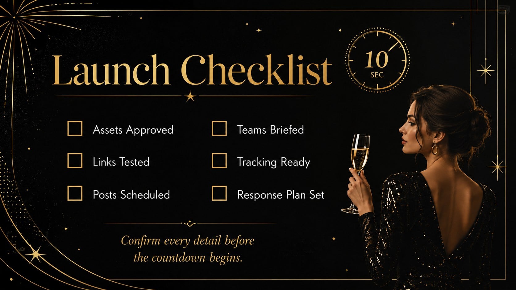 Black and Gold New Year Campaign Deck presentation template, slide 14