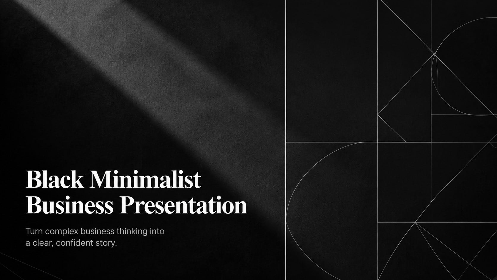 Black Minimalist Business Presentation
