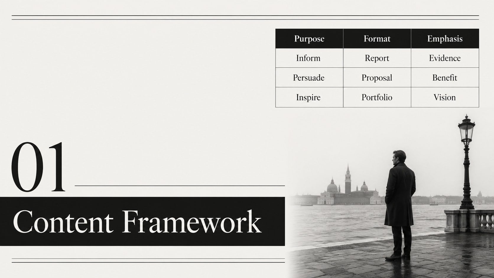 Modelo de apresentação Slides Editoriais em Preto e Branco, slide 12