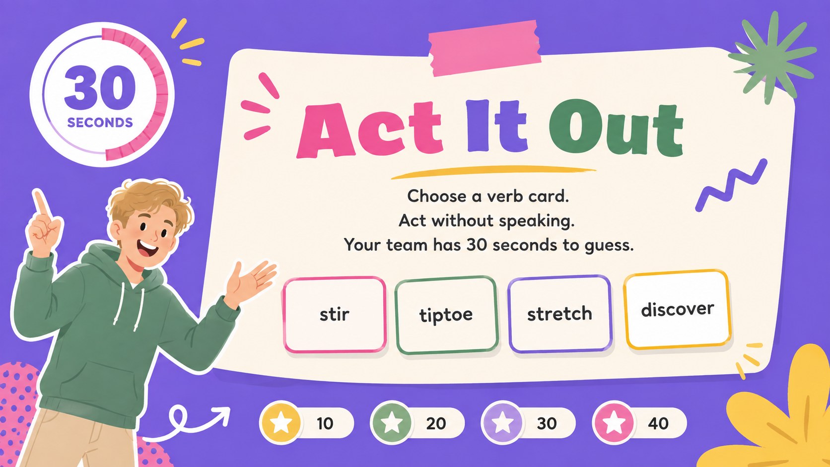 Blooming Verb Practice Challenge presentation template, slide 10