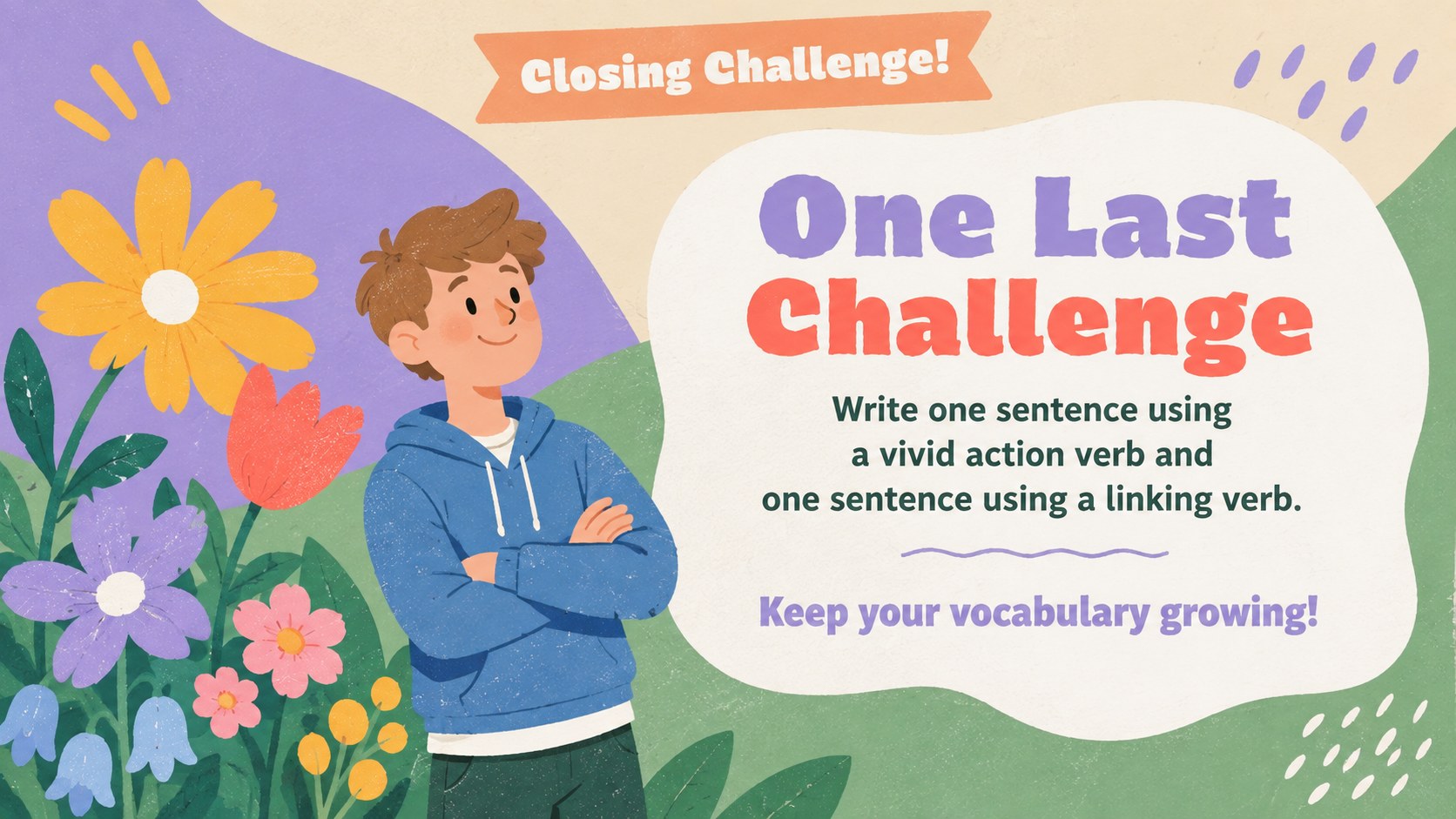 Blooming Verb Practice Challenge presentation template, slide 15