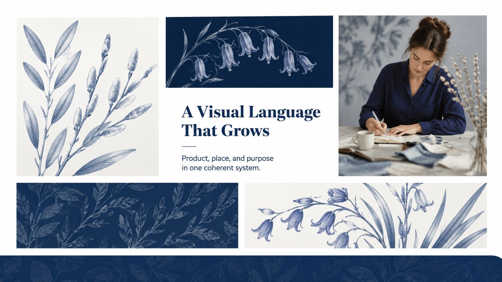 Blue Botanical Presentation Suite presentation template, slide 14