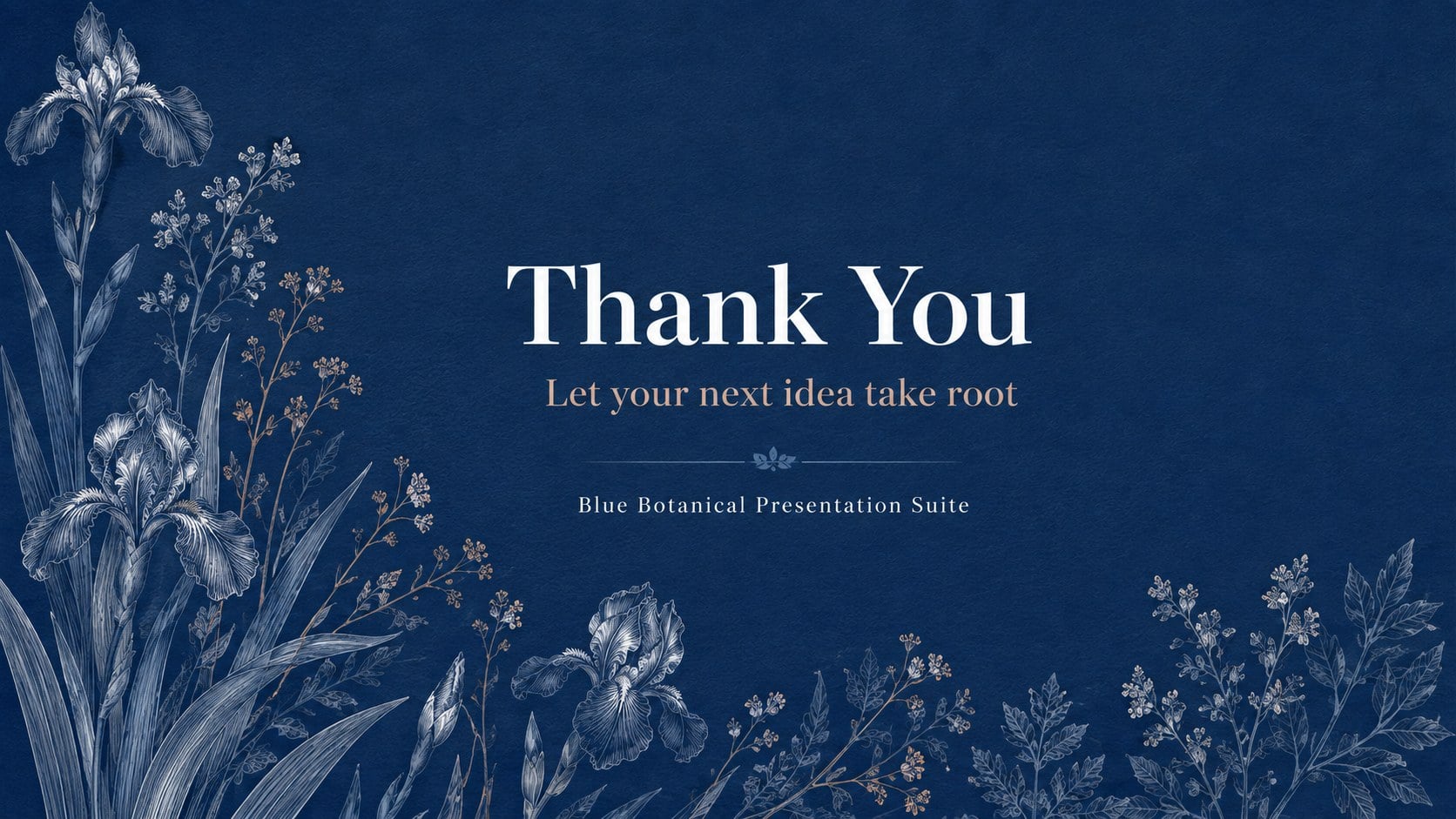 Blue Botanical Presentation Suite presentation template, slide 16