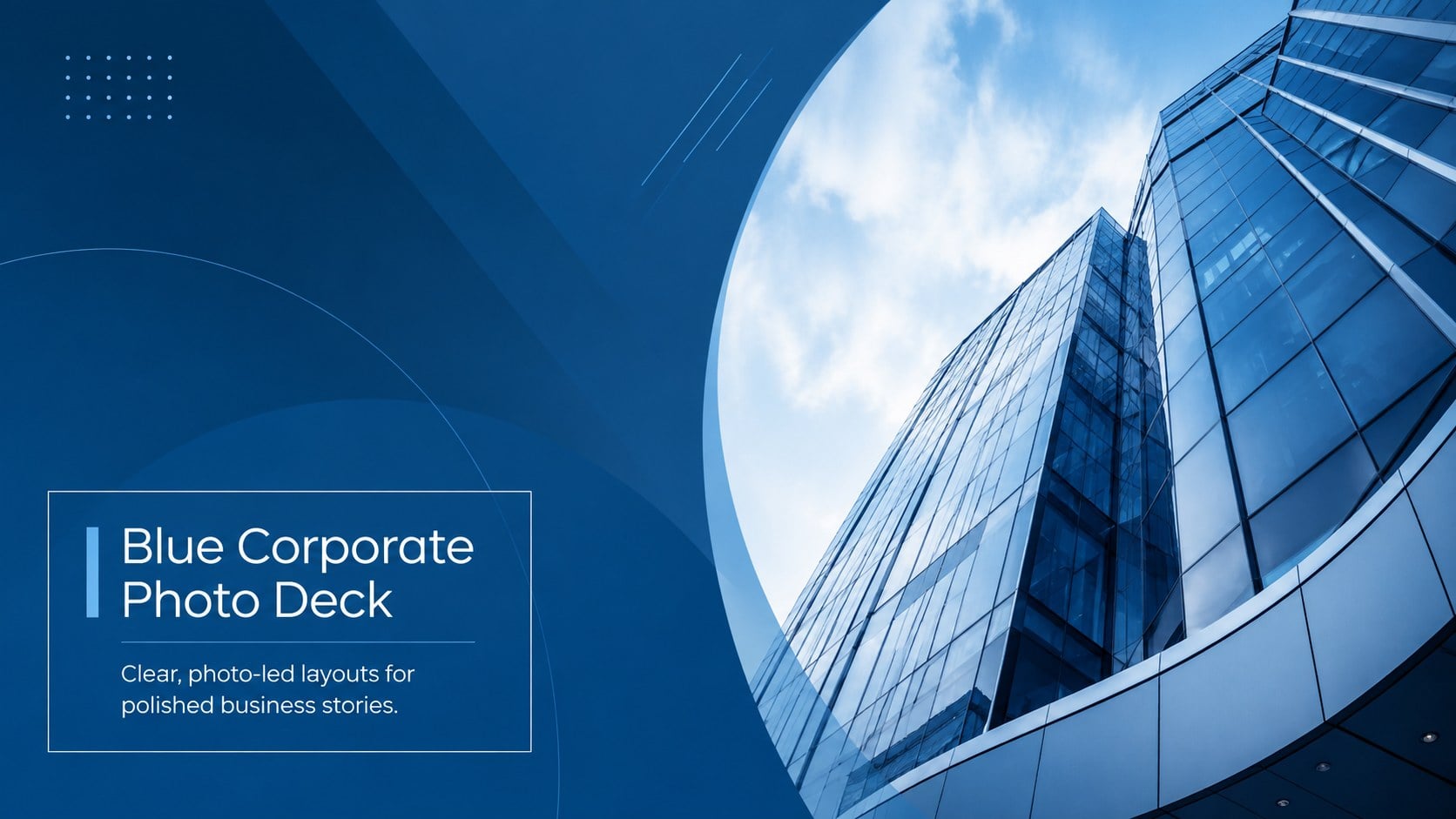 Blue Corporate Photo Deck