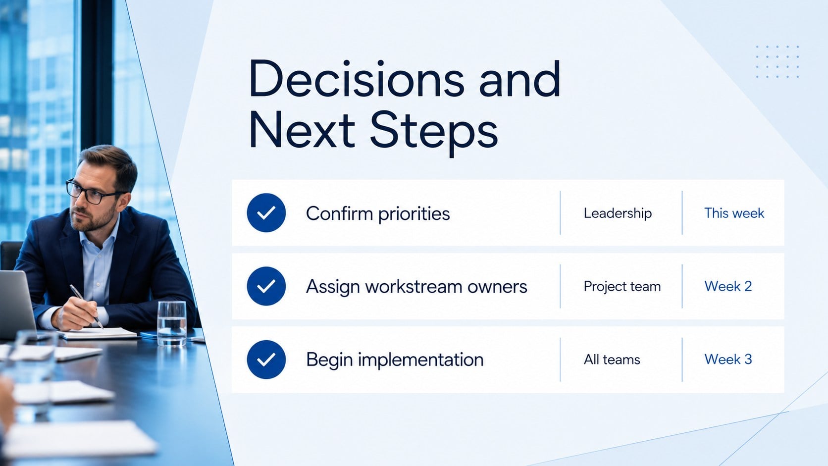 Blue Corporate Photo Deck presentation template, slide 14