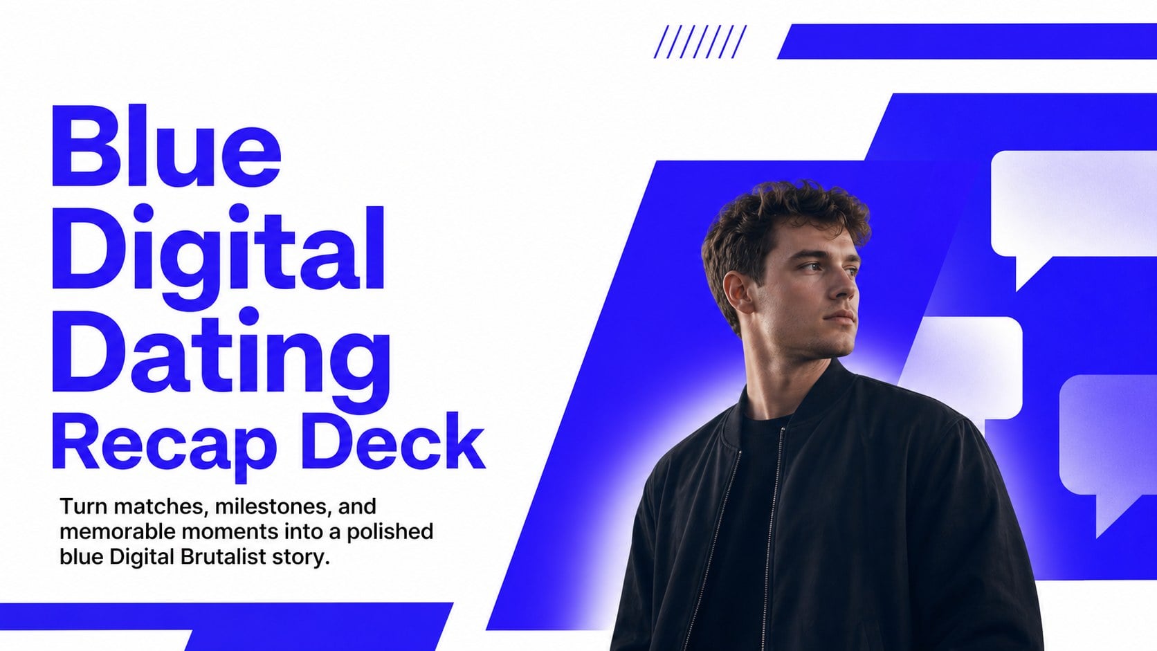Blue Digital Dating Recap Deck